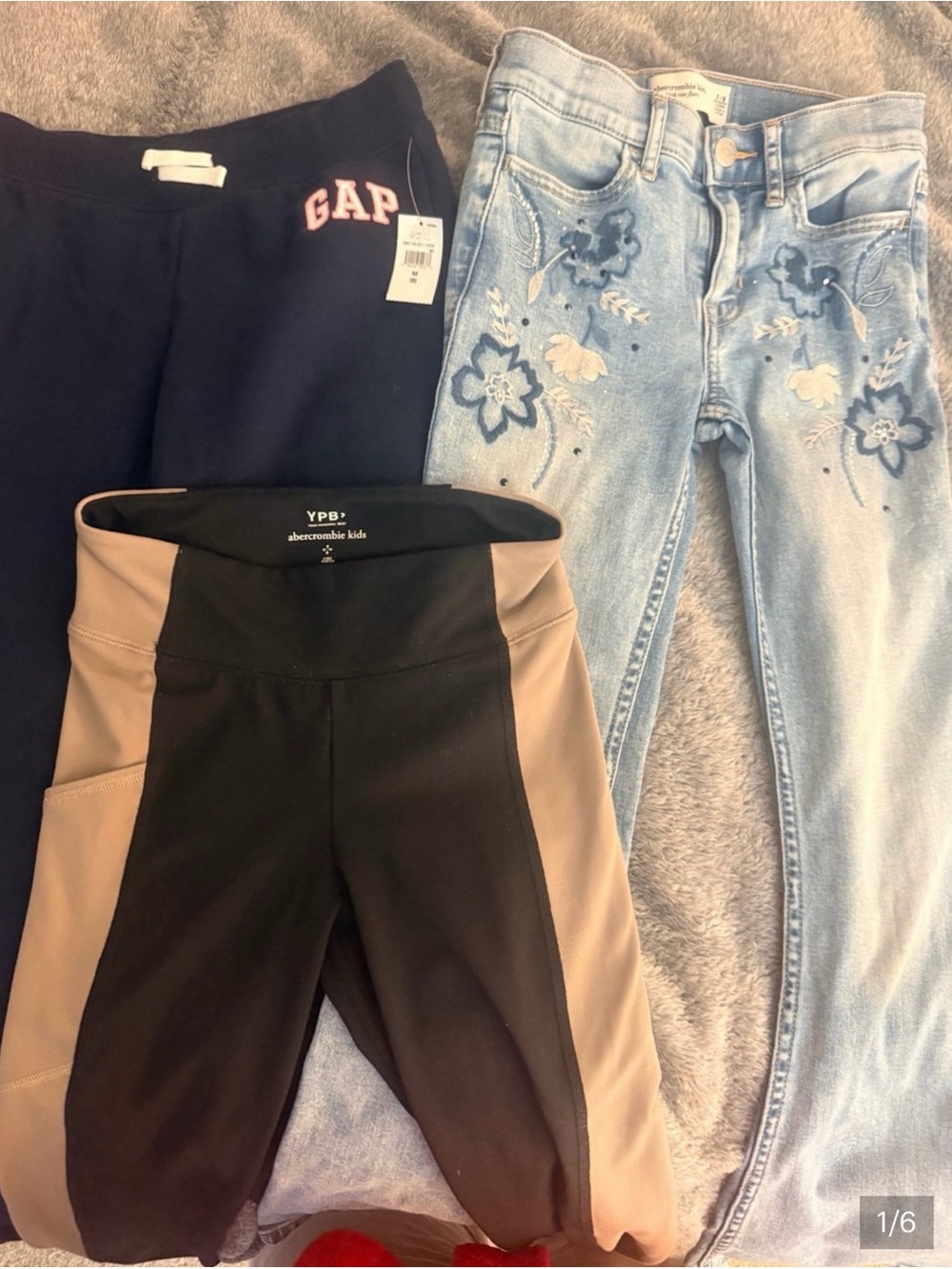 Abercrombie and Gap Size 7/8 Pants (3 pairs)